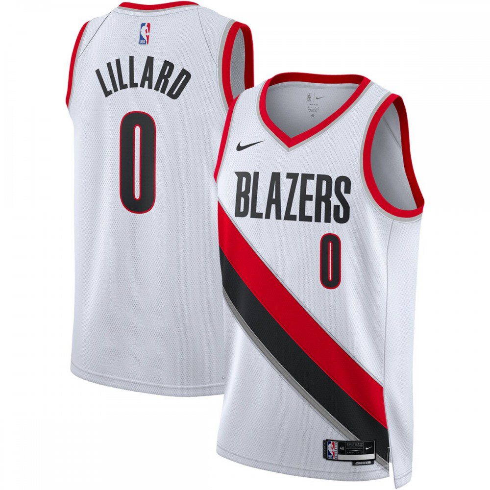 Damian Lillard Portland Trail Blazers Unisex 2022/23 Swingman Jersey - Association Edition - White-Pro Kit Vault | Brand New 26/27 Sports Jerseys